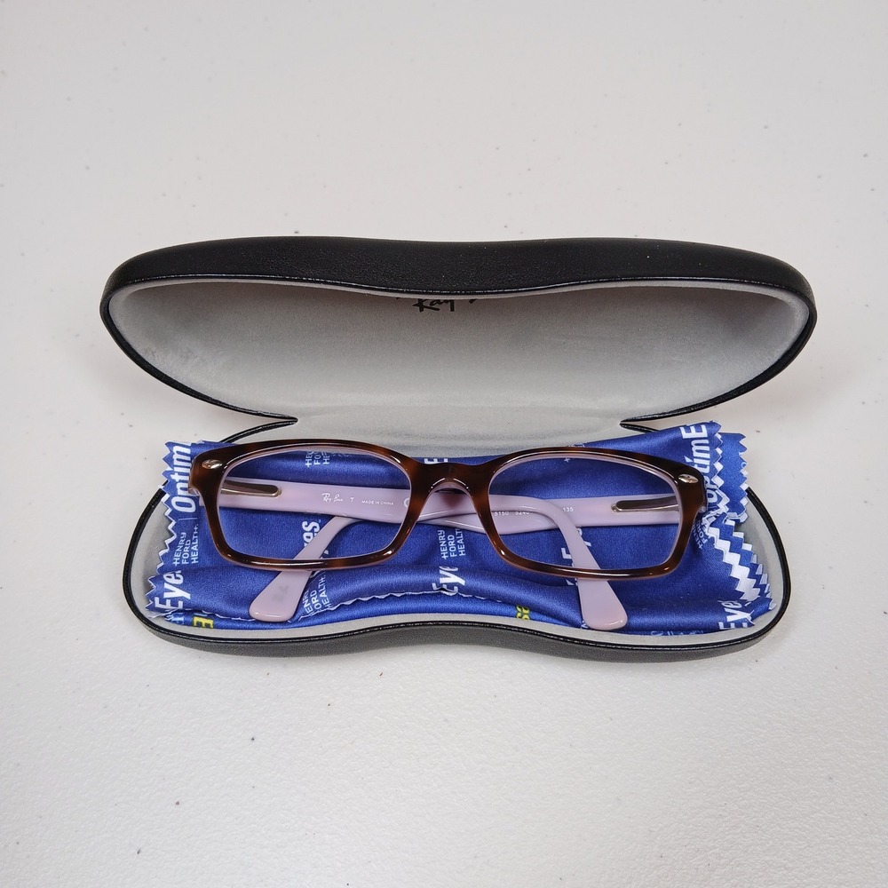 Ray-Ban RB 5150 Eyeglasses Women 50-19-135 Brown Lavender Acetate Tortoise
